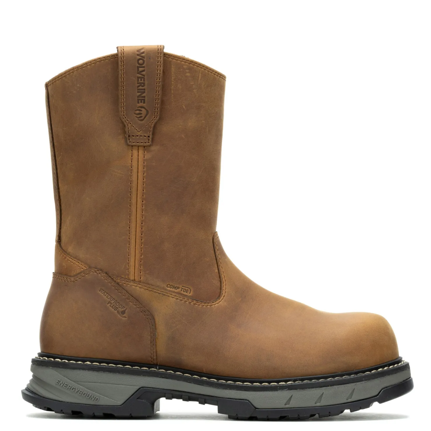 Boots*Wolverine Men's Boots, ReForce EnergyBound CarbonMax Wellington Work Boot Cashew