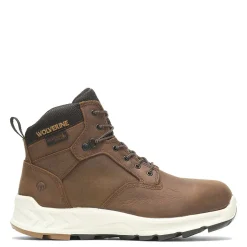 Work & Safety*Wolverine Men's Boots, ShiftPLUS LX Duraspring Alloy Toe Waterproof Mid Work Boot Brown