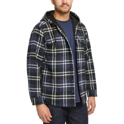 Outerwear*Wolverine Men's , Bucksaw Shirt Jac New Navy Plaid