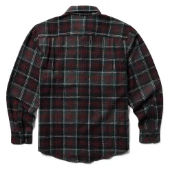 Outerwear*Wolverine Men's , Glacier Heavyweight Flannel Shirt Midnight Black Plaid
