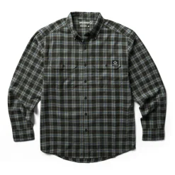 Tops*Wolverine Men's , Glacier Midweight Flannel Shirtweight Flannel Shirt Onyx