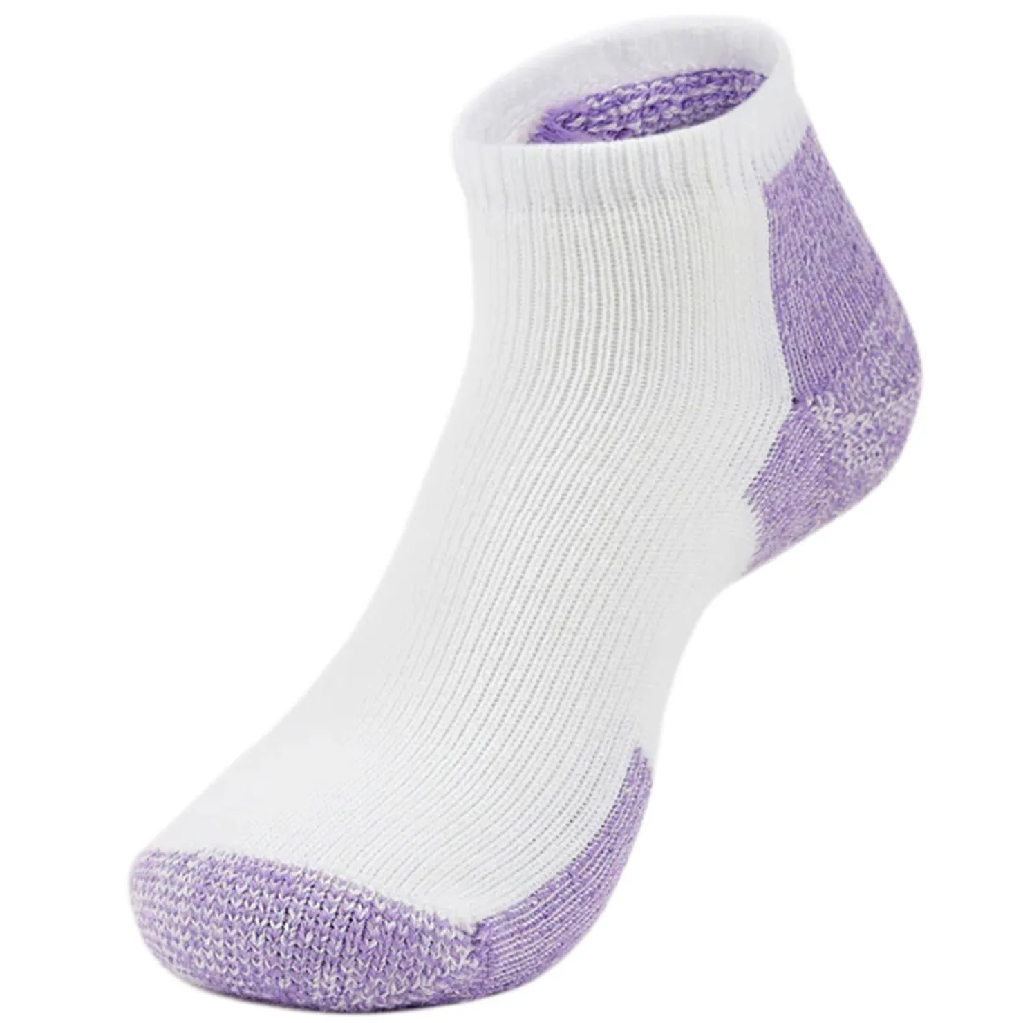 Socks*Thorlo socks, Maximum Cushion Low Cut Running Sock White Lilac