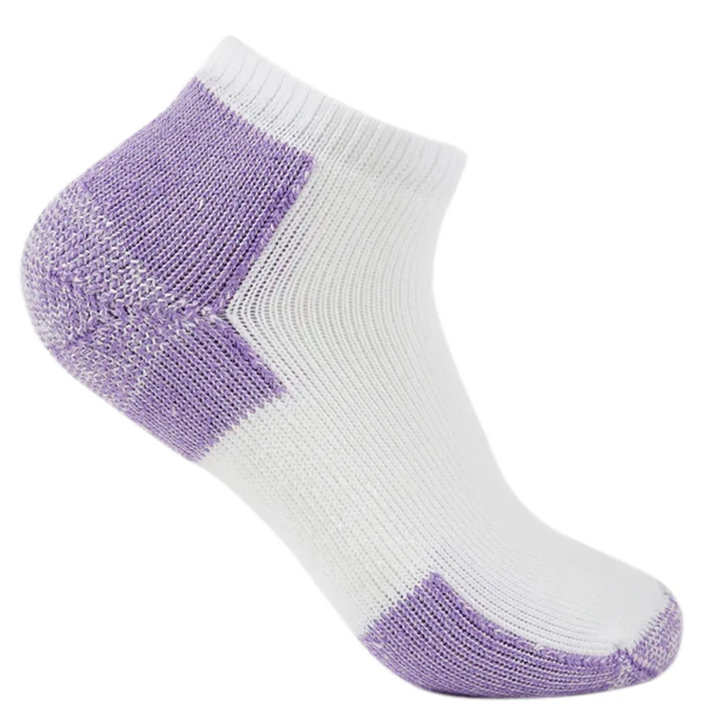 Socks*Thorlo socks, Maximum Cushion Low Cut Running Sock White Lilac