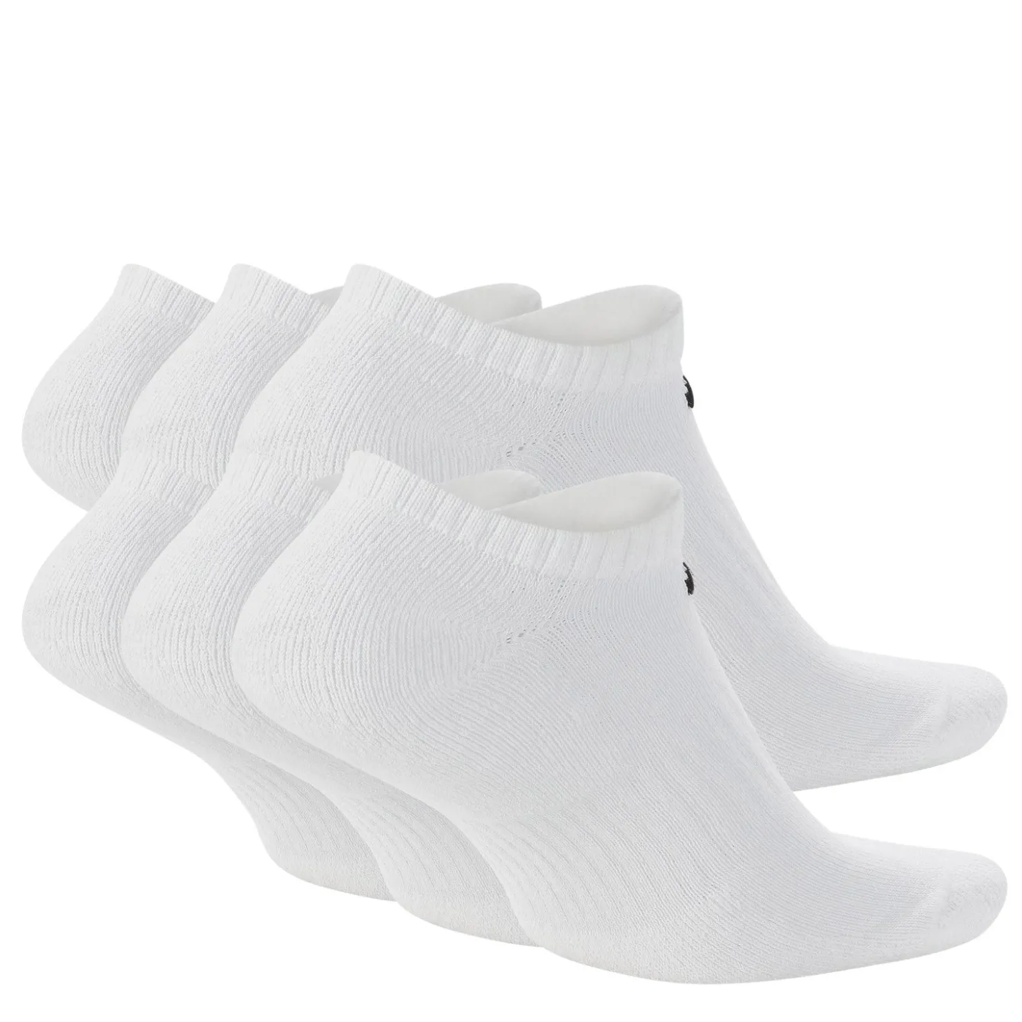 Socks*Nike Unisex, , Everyday Cushioned Training No-Show Socks - 6 Pair White