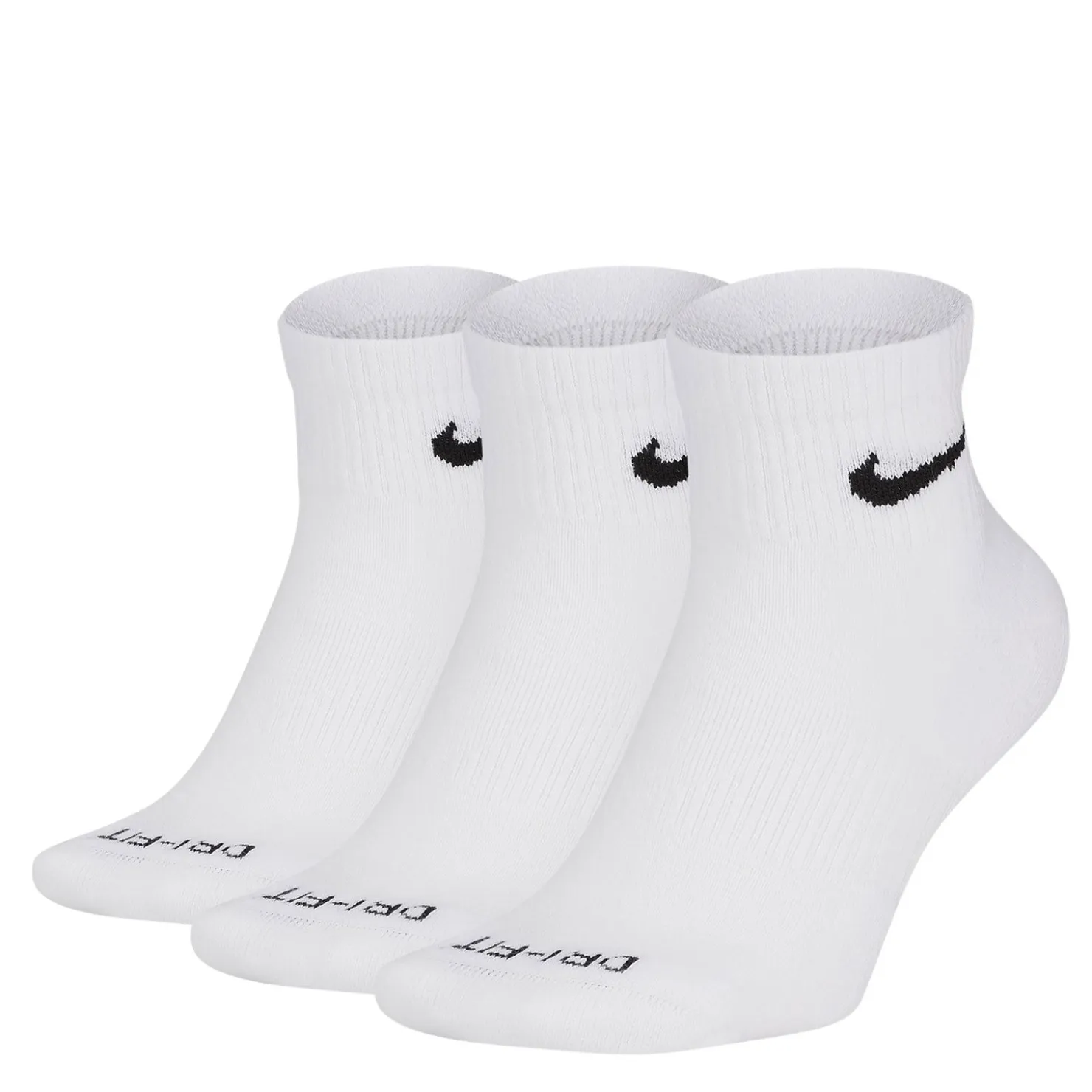 Socks*Nike Unisex , Everyday Plus Training Cushion Ankle Socks - 3 Pair White