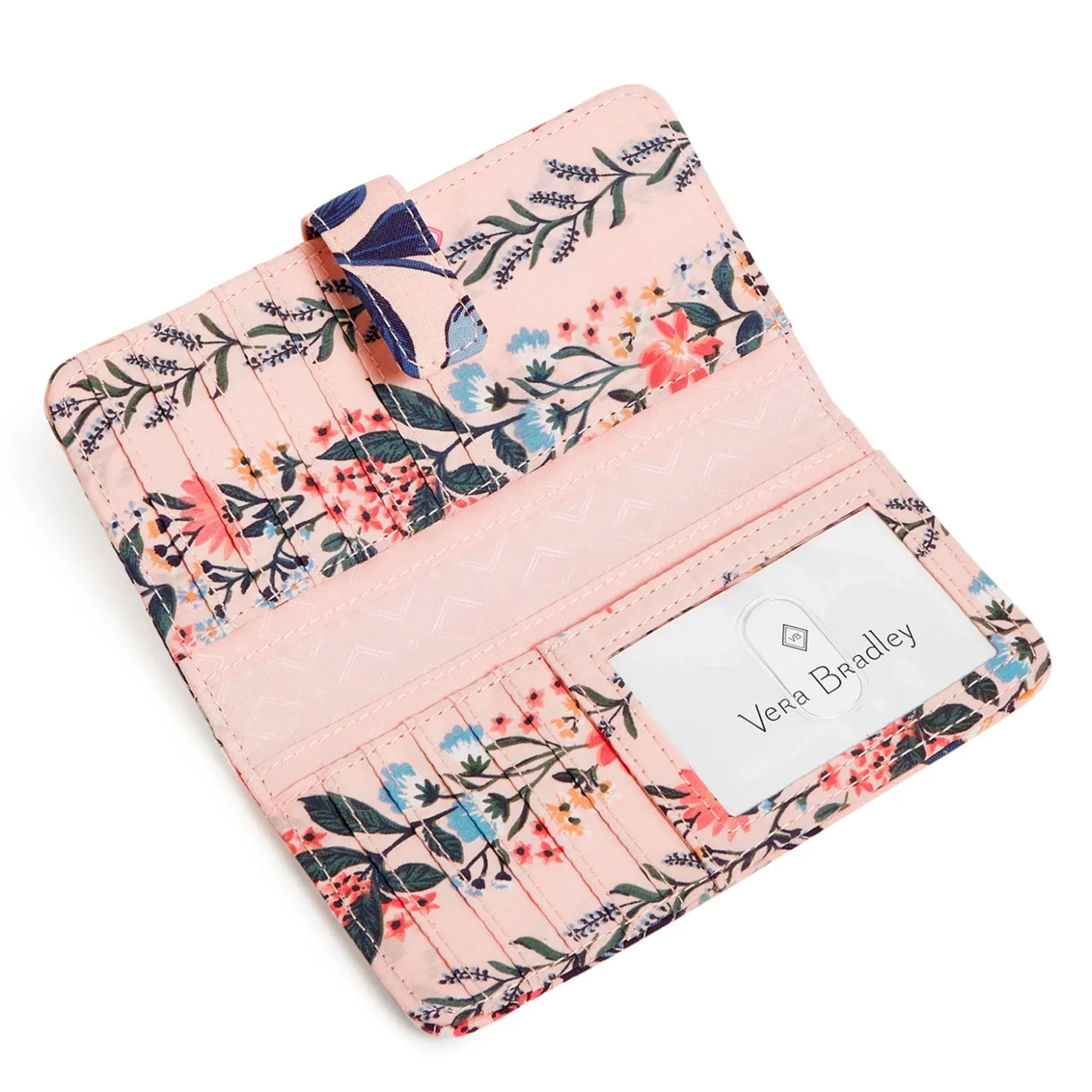 Wallets*Vera Bradley , RFID Finley Wallet Paradise Coral