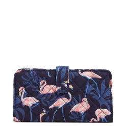 Wallets*Vera Bradley , RFID Finley Wallet Flamingo Party