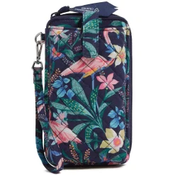 Handbags*Vera Bradley , RFID Large Smartphone Wristlet Flamingo Garden