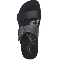 Wedges*Aetrex Women's , Daisy Sandal Black