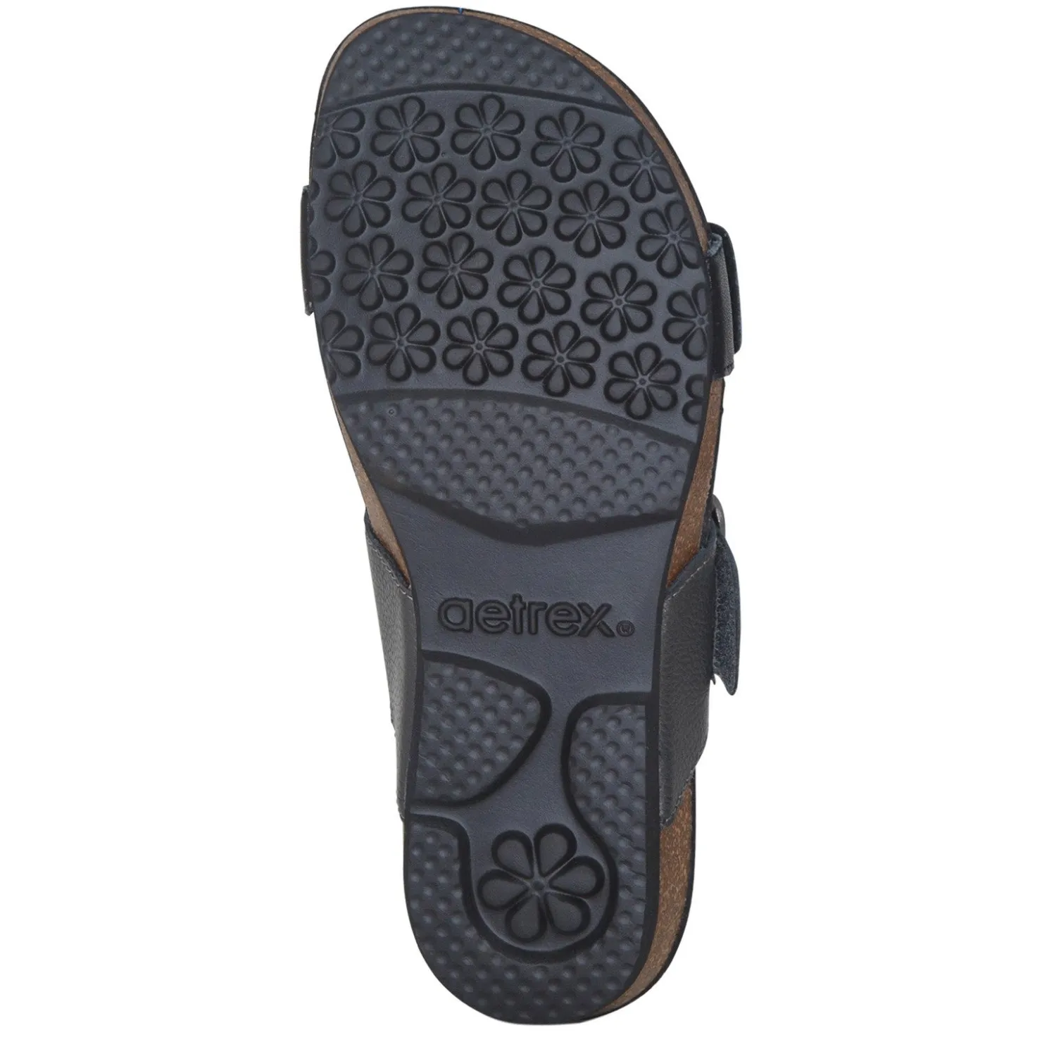 Wedges*Aetrex Women's , Daisy Sandal Black