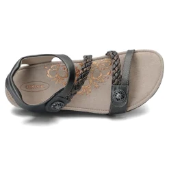 Footbed Sandals*Aetrex Women's , Jillian Sandal Gunmetal