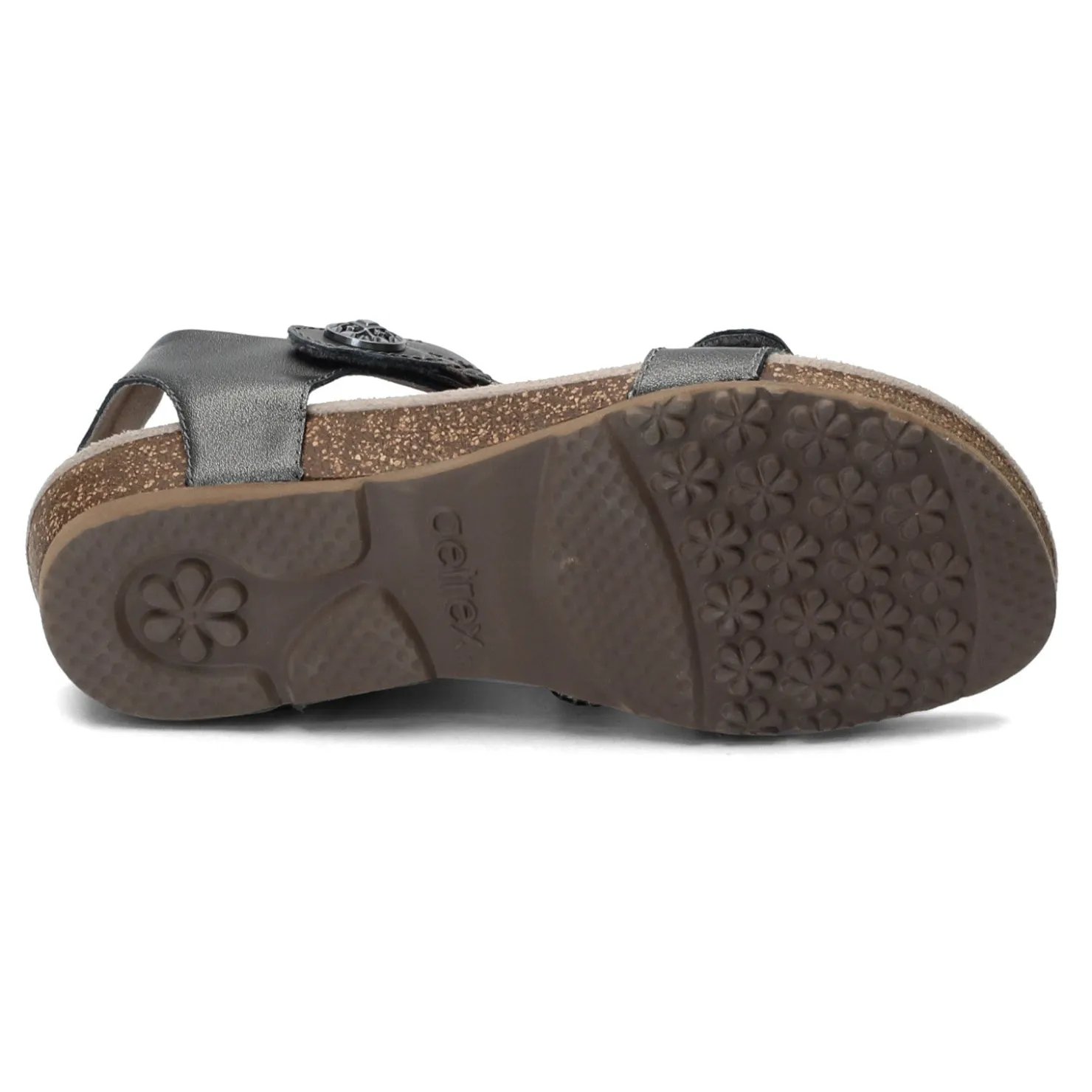 Footbed Sandals*Aetrex Women's , Jillian Sandal Gunmetal