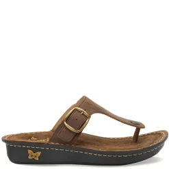 Footbed Sandals*Alegria Women's , Vella Sandal Oiled Brown