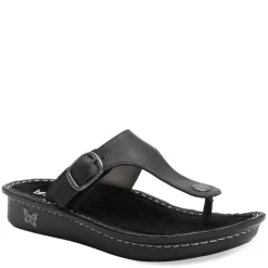 Footbed Sandals*Alegria Women's , Vella Sandal Oiled Black