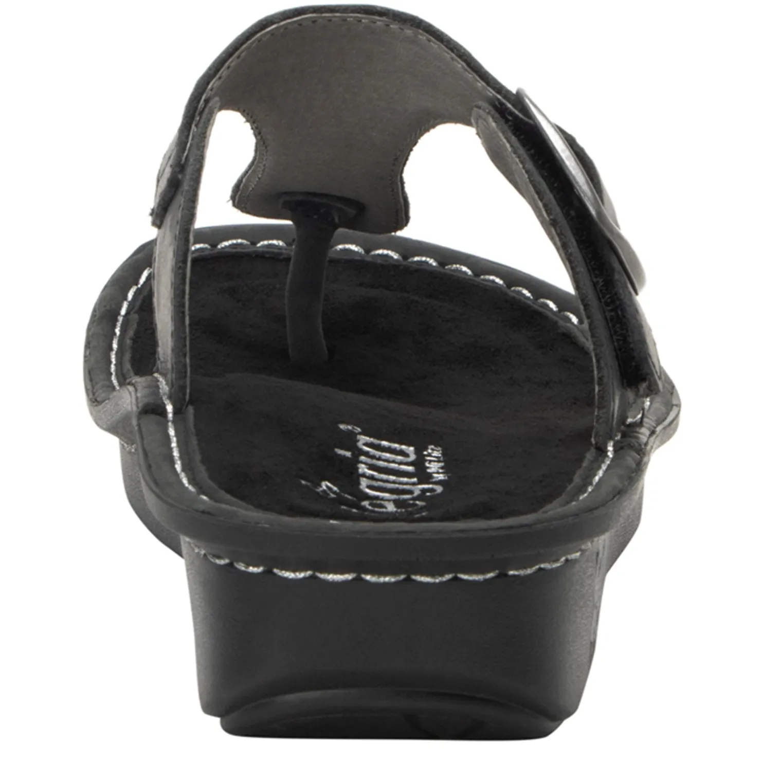 Wedges*Alegria Women's , Vella Sandal Oiled Black