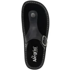 Wedges*Alegria Women's , Vella Sandal Oiled Black