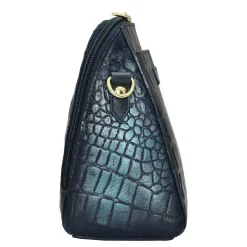Handbags*Anuschka Women's , Croc Embossed Zip Around Travel Organizer Sapphire Croc
