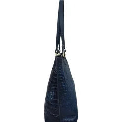 Handbags*Anuschka Women's , Croc Embossed Large Tote Sapphire Croc