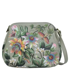 Handbags*Anuschka Women's , Multi Compartment Medium Bag Floral Passion