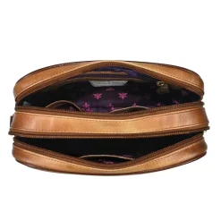 Handbags*Anuschka Women's , Twin Top Messenger Elephant Mandala