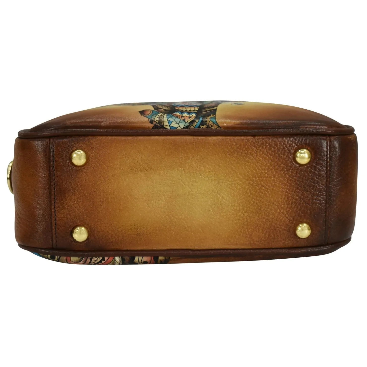 Handbags*Anuschka Women's , Twin Top Messenger Elephant Mandala