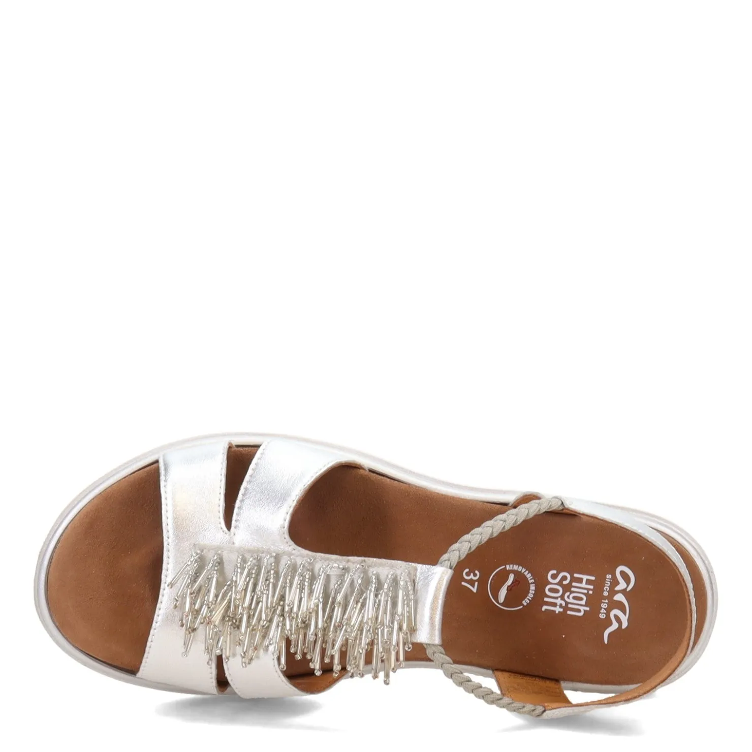 Wedges*Ara Shoes Women's ara, Bristol Sandal Silver