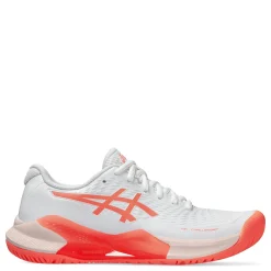 Court*ASICS Women's , GEL-Challenger 14 Tennis Shoe White/Sun Coral