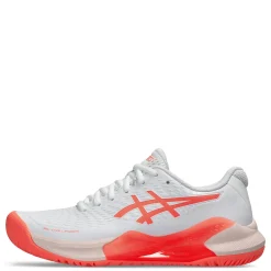 Court*ASICS Women's , GEL-Challenger 14 Tennis Shoe White/Sun Coral