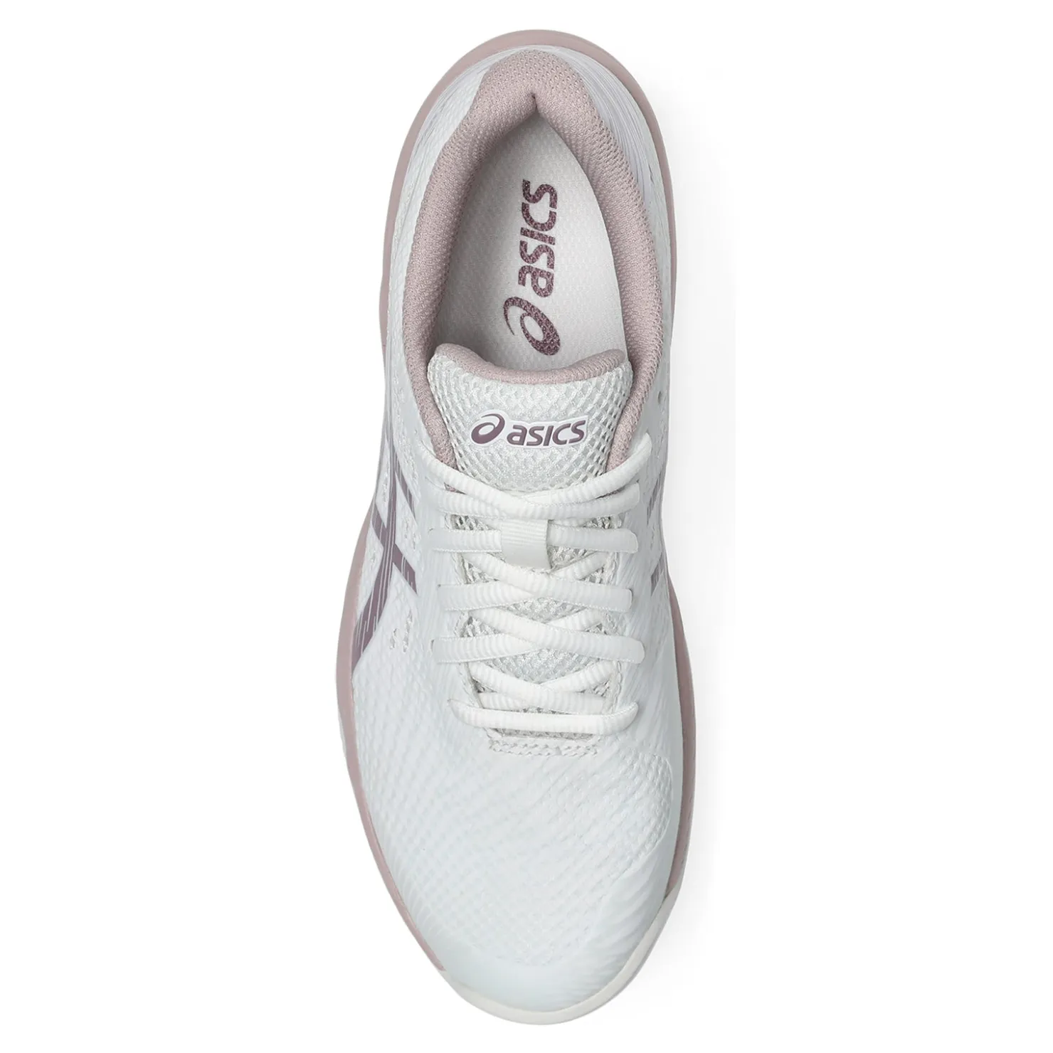 Court*ASICS Women's , GEL-Game 9 Tennis Shoe White/Dusty Mauve
