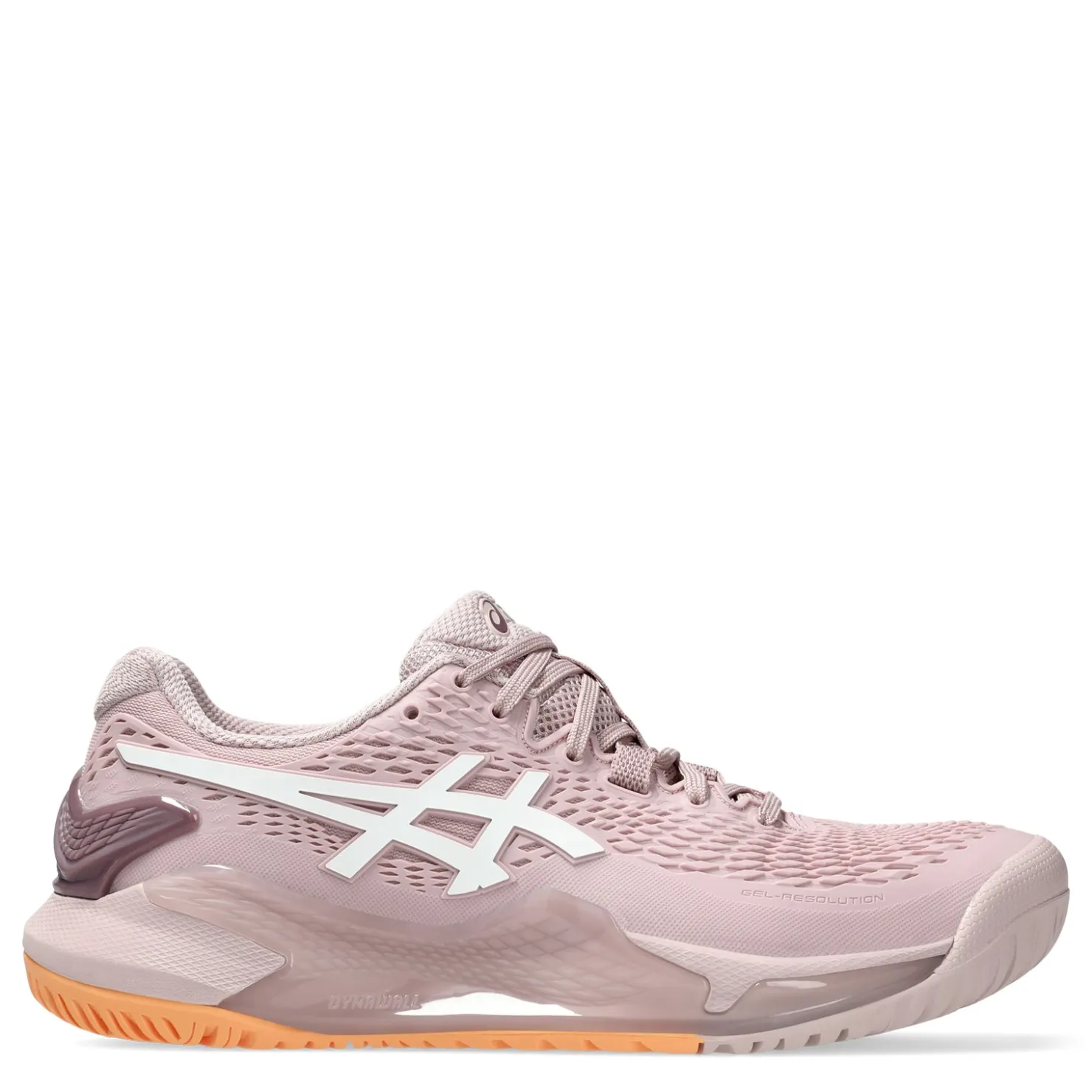 Court*ASICS Women's , GEL-Resolution 9 Tennis Shoe - Wide Width Watershed Rose/White