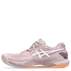 Court*ASICS Women's , GEL-Resolution 9 Tennis Shoe - Wide Width Watershed Rose/White