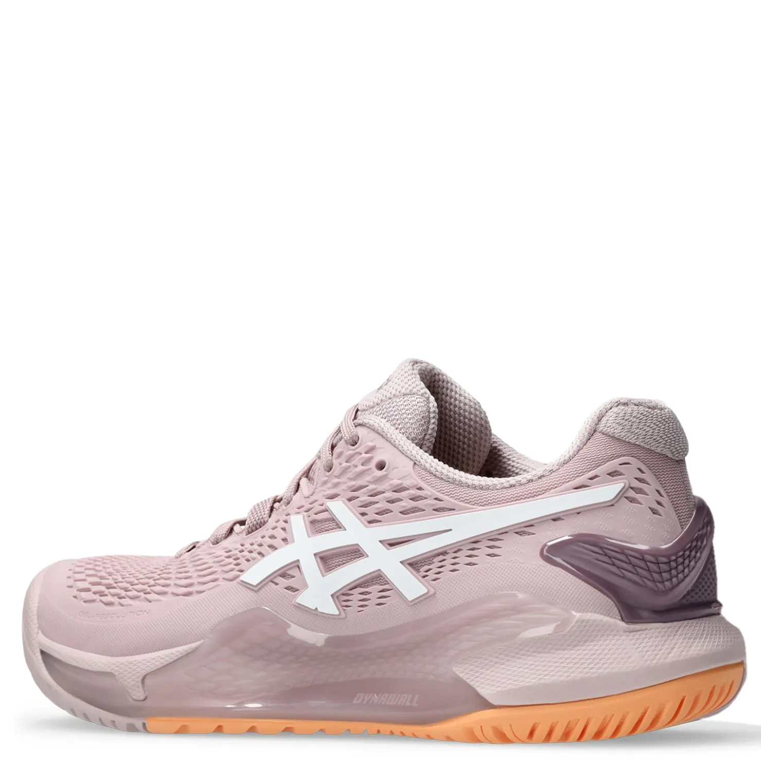 Court*ASICS Women's , GEL-Resolution 9 Tennis Shoe - Wide Width Watershed Rose/White