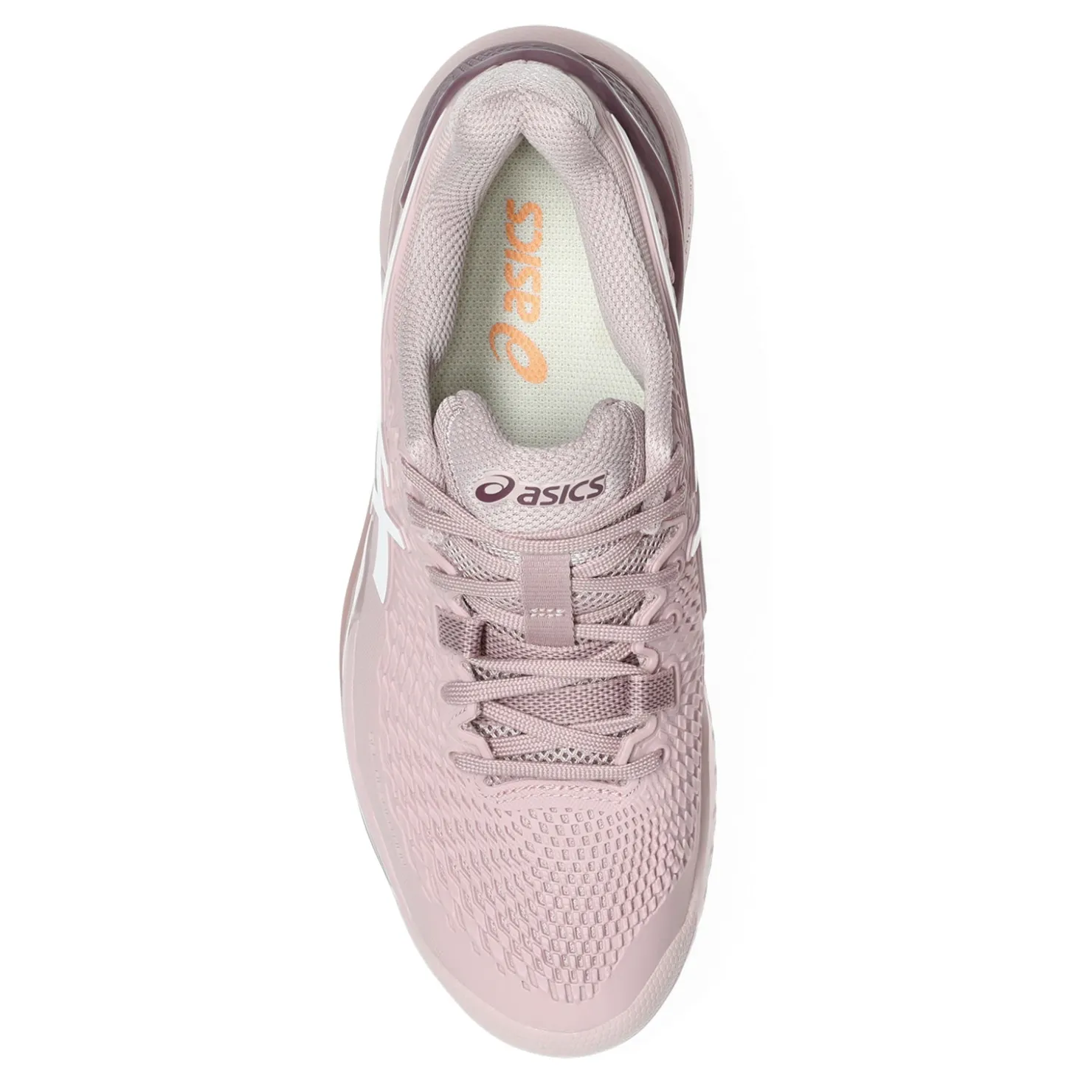 Court*ASICS Women's , GEL-Resolution 9 Tennis Shoe - Wide Width Watershed Rose/White