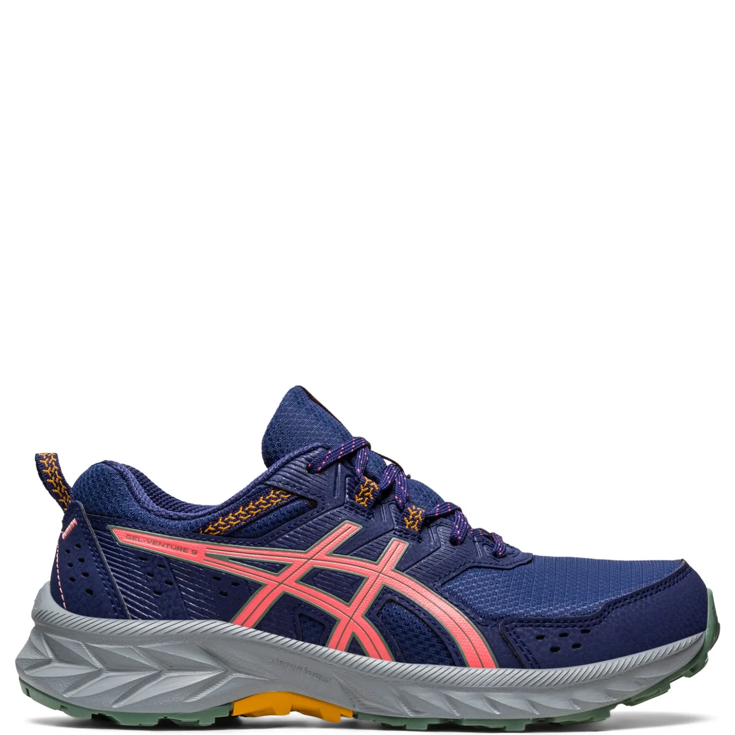 Trail & Hiking*ASICS Women's , GEL-Venture 9 Trail Running Shoe - Wide Width Indigo Blue/Papaya