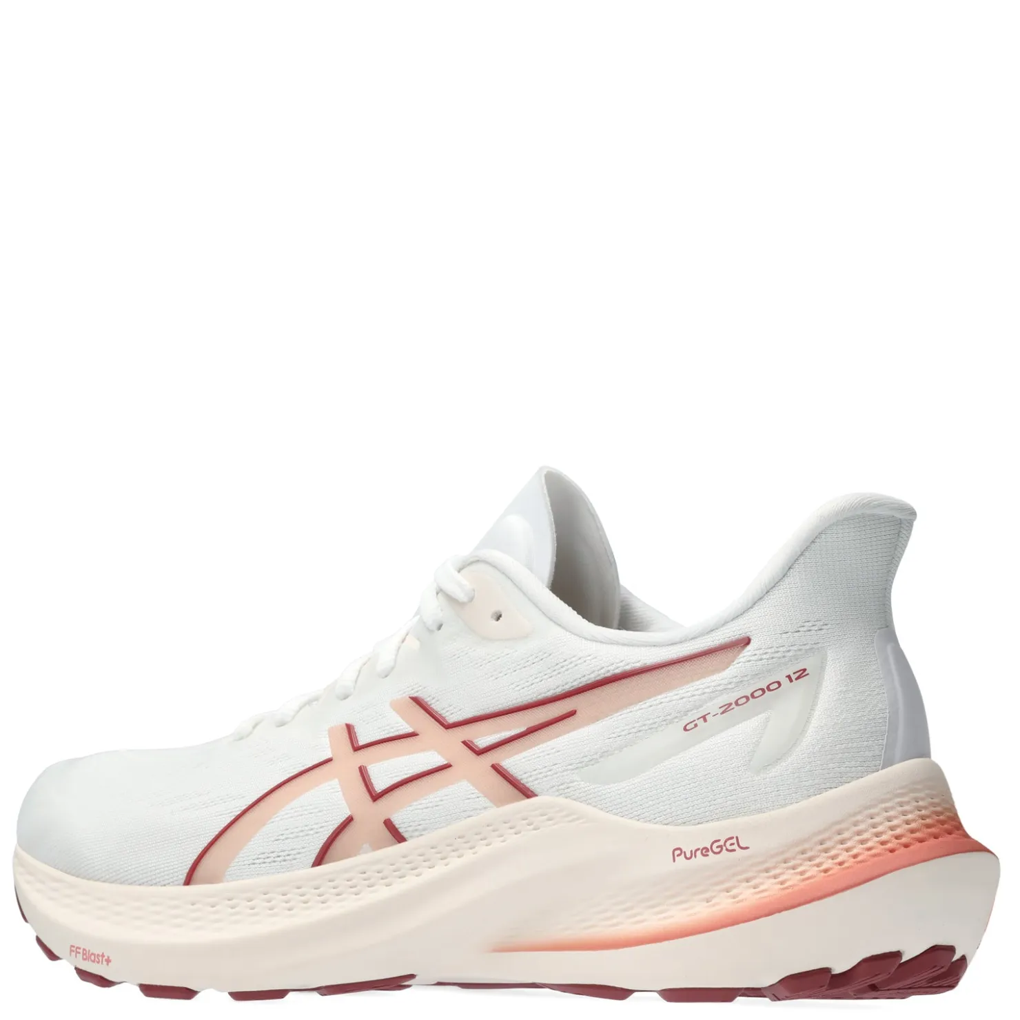 Running*ASICS Women's , GT-2000 12 Running Shoe White / Light Garnet