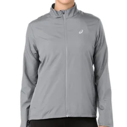 Outerwear*ASICS Women's , Silver Jacket Grey