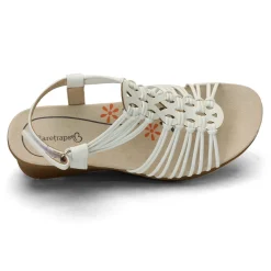 Wedges*Baretraps Women's , Taren Sandal White