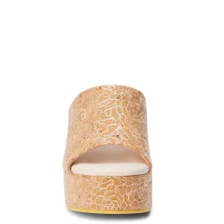 Heeled Sandals*Matisse Women's Beach By , Terry Sandal Rose Gold Cork