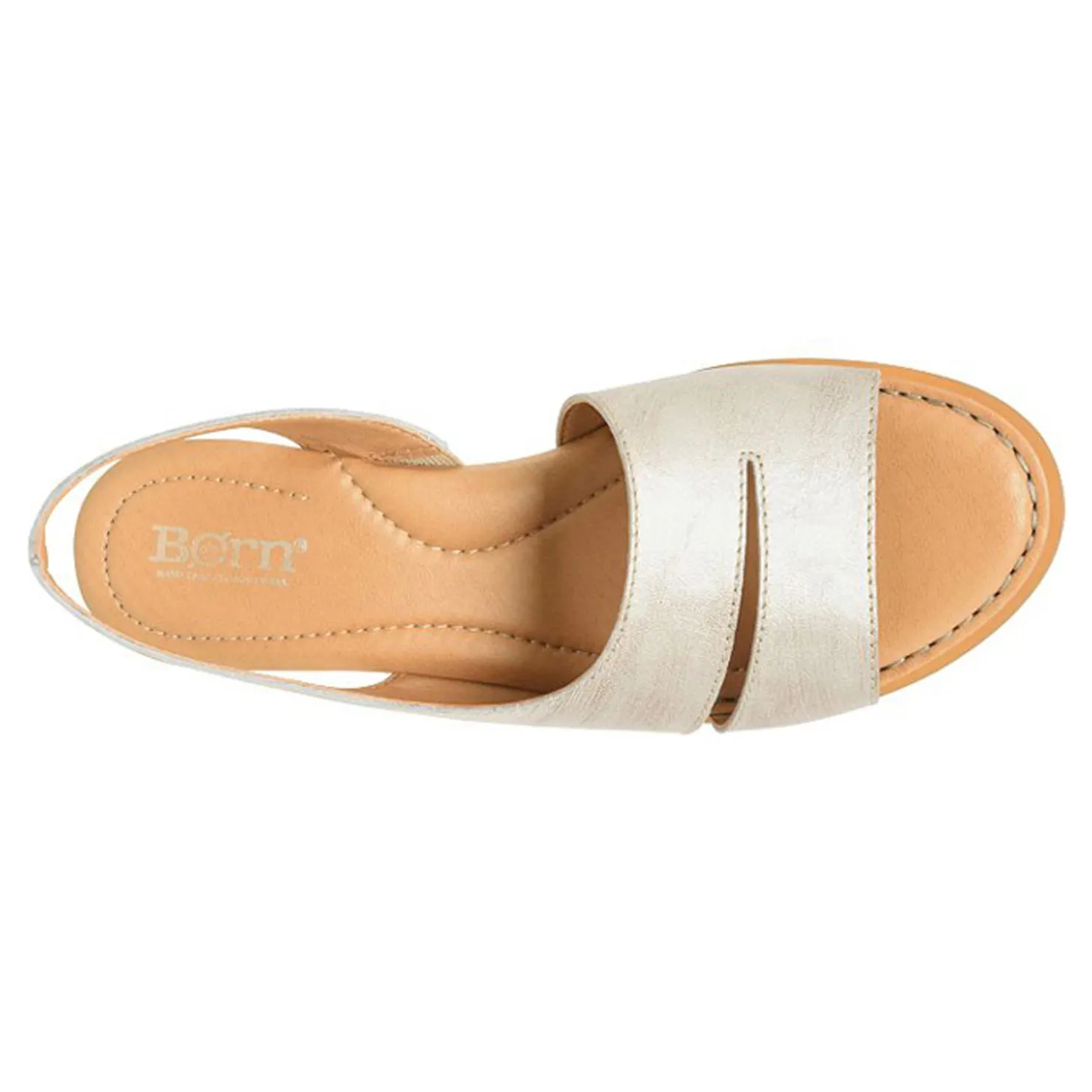 Wedges*Born Women's , Crista Sandal Light Gold