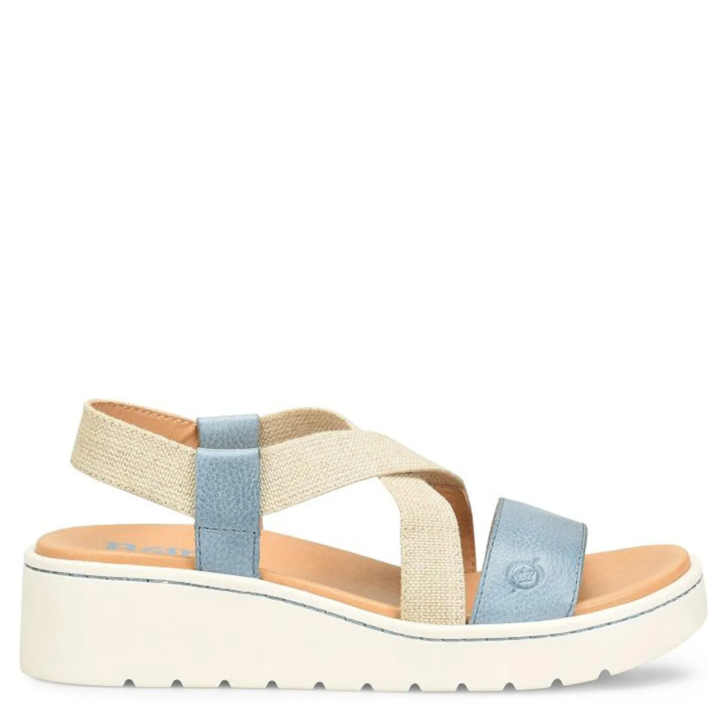 Wedges*Born Women's , Kasady Sandal Blue Beige