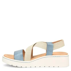 Wedges*Born Women's , Kasady Sandal Blue Beige
