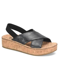 Wedges*Born Women's , Sandra Sandal Black