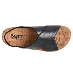 Wedges*Born Women's , Sandra Sandal Black
