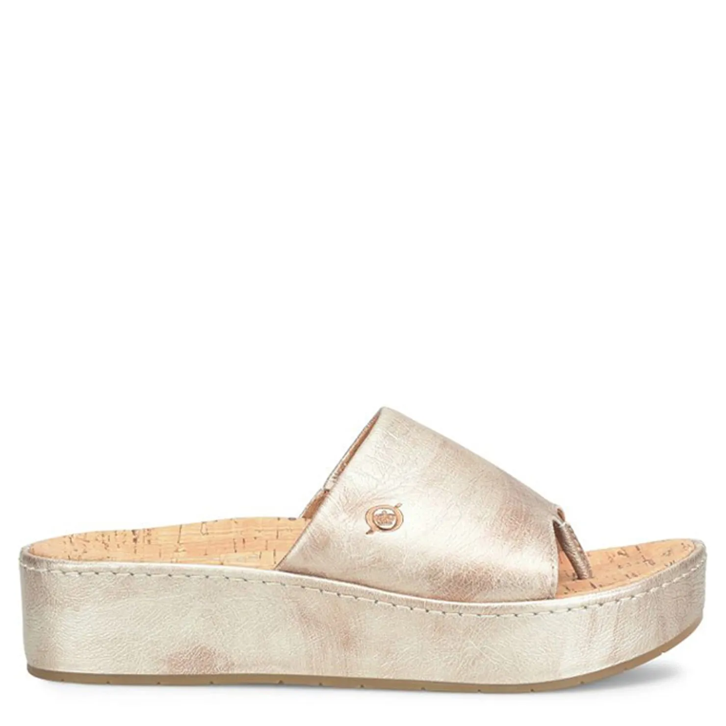 Flip Flops*Born Women's , Sharr Sandal Light Gold