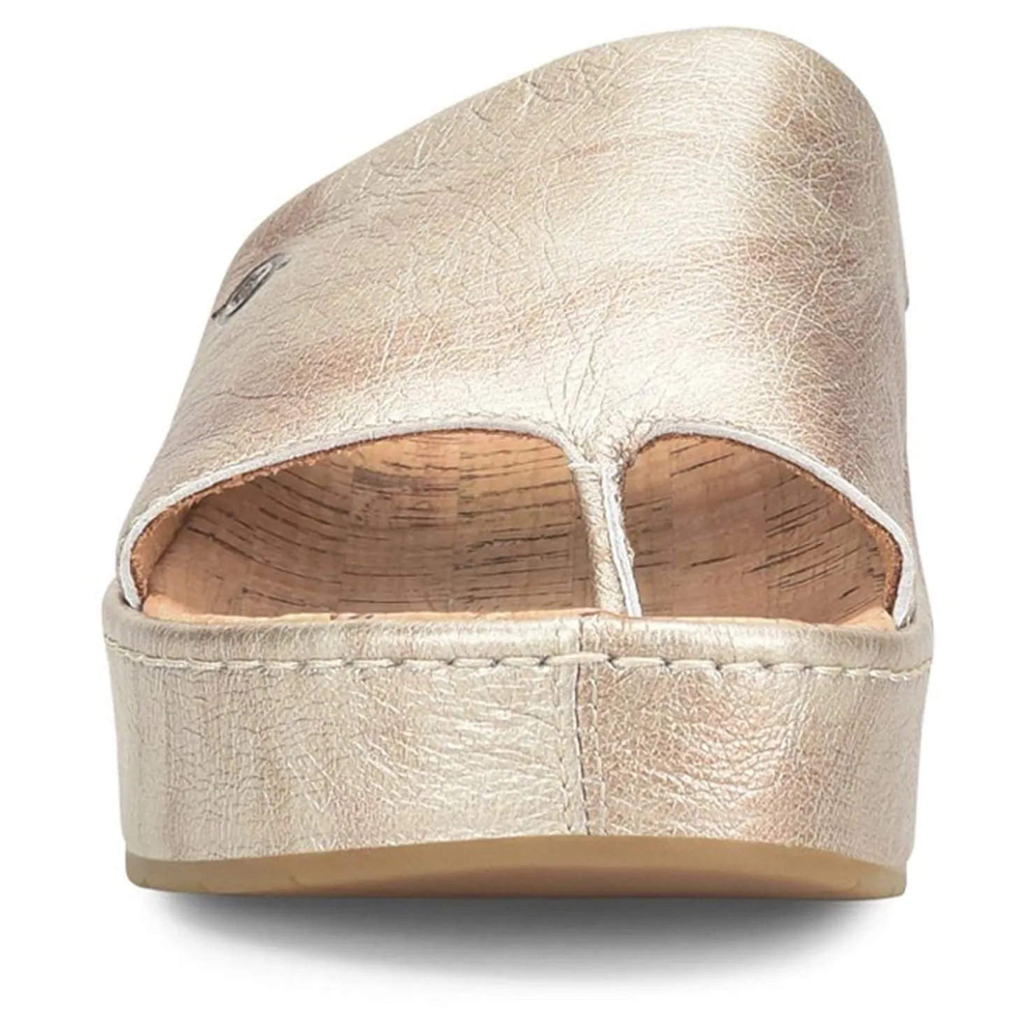 Flip Flops*Born Women's , Sharr Sandal Light Gold