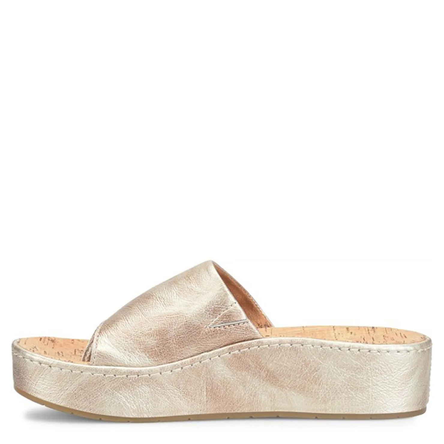 Flip Flops*Born Women's , Sharr Sandal Light Gold