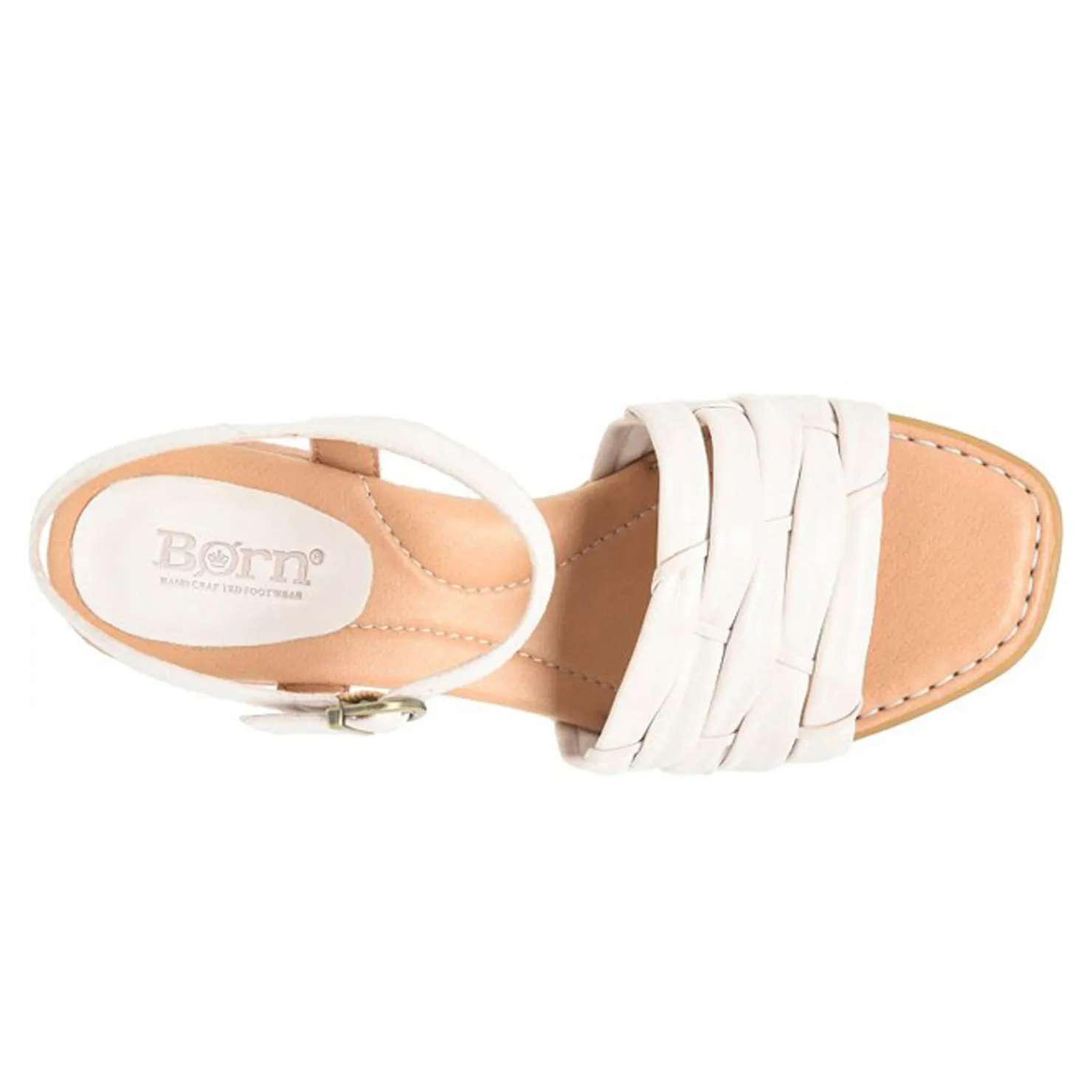 Heeled Sandals*Born Women's , Shonie Sandal White