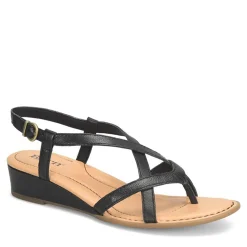 Wedges*Born Women's , Sibyl Sandal Black