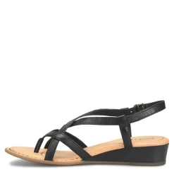 Wedges*Born Women's , Sibyl Sandal Black