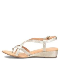 Wedges*Born Women's , Sibyl Sandal Light Gold